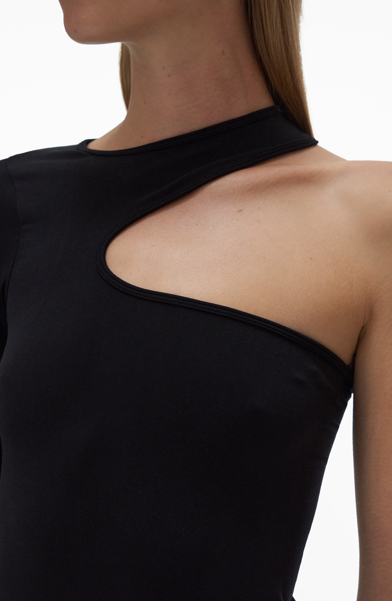 Helmut Lang One-Shoulder Cutout Dress 