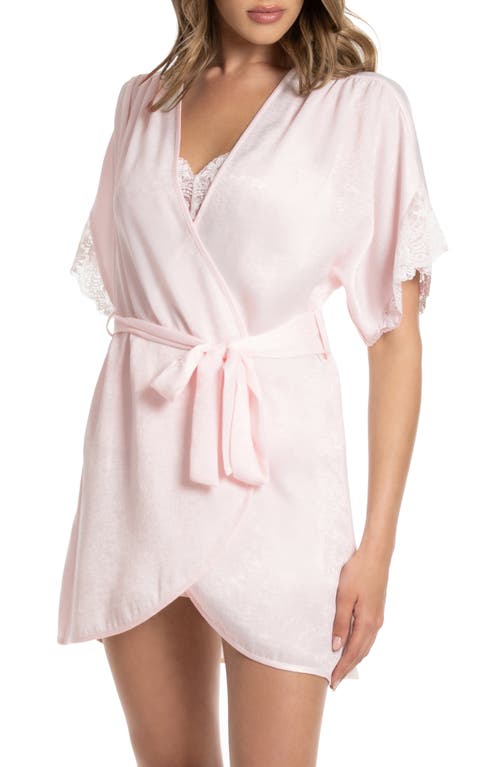 Bloom by Jonquil Odette Lace Trim Satin Wrap Delicate Peach at Nordstrom,