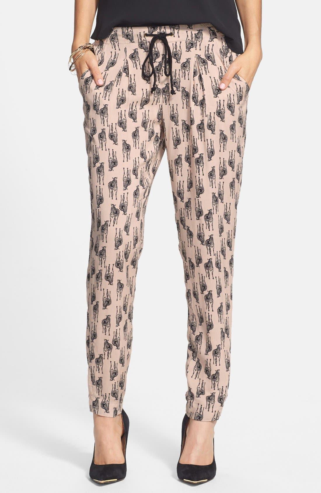 Jolt Zebra Print Drawstring Pants Juniors Online Only Nordstrom   822265e0 Ff07 49bd 8d93 Acf02c2ad39a 