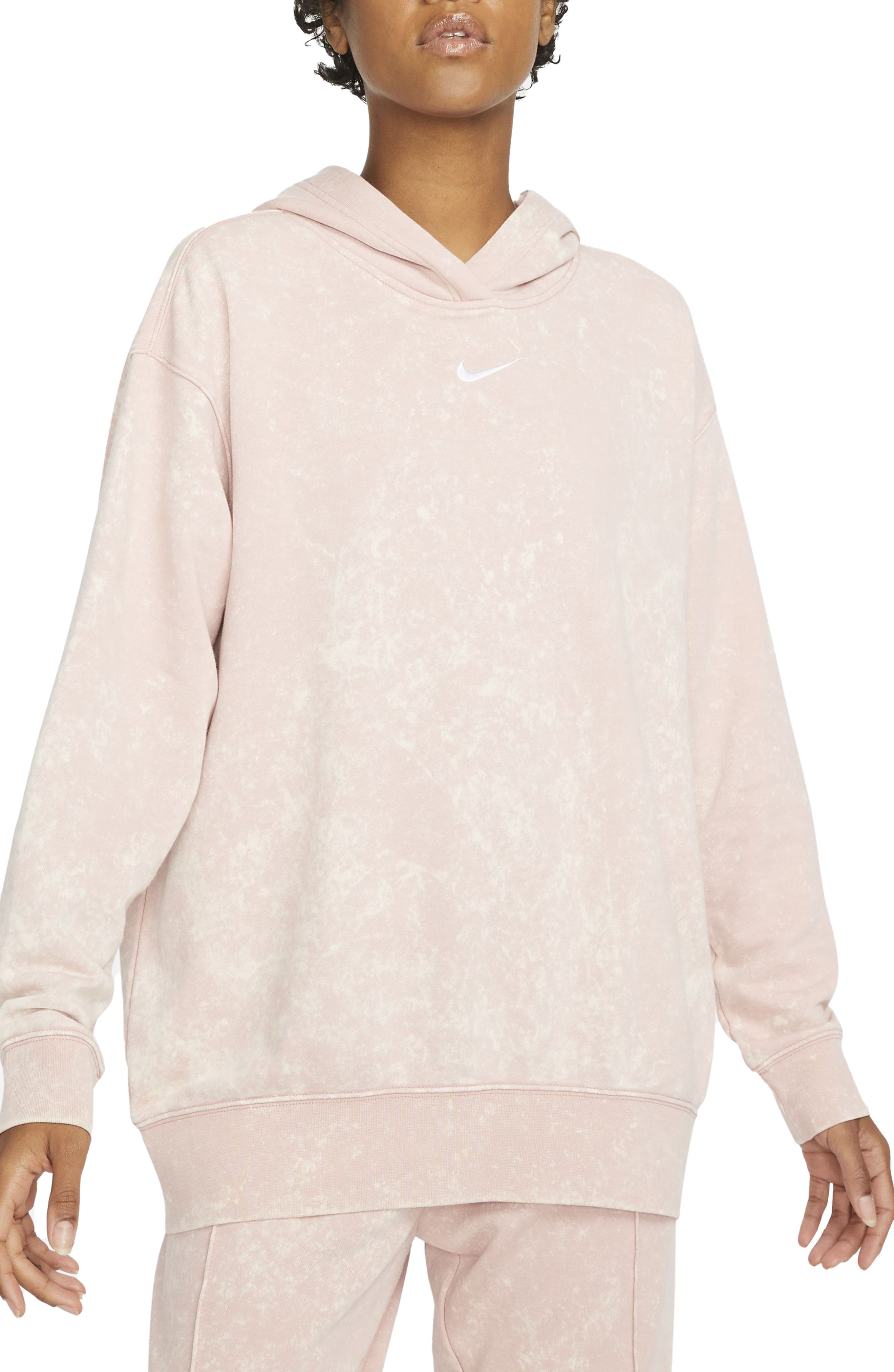 nike essentials hoodie in dusty pink