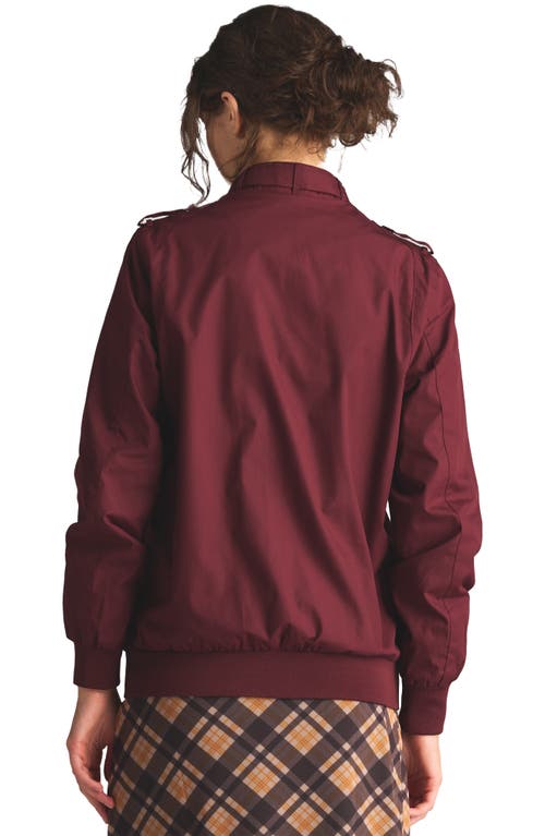Members Only Women's Washed Satin Boyfriend Jacket In Burgundy