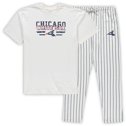 Men's Concepts Sport White/Navy St. Louis Cardinals Big & Tall Pinstripe Sleep Set