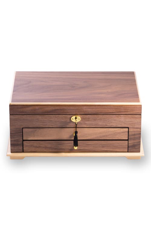 Bey-berk 3 Level Jewelry Box In Walnut