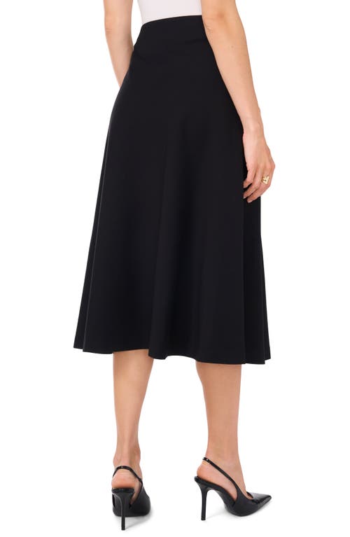 Shop Vince Camuto Bias Cut A-line Midi Skirt In Rich Black