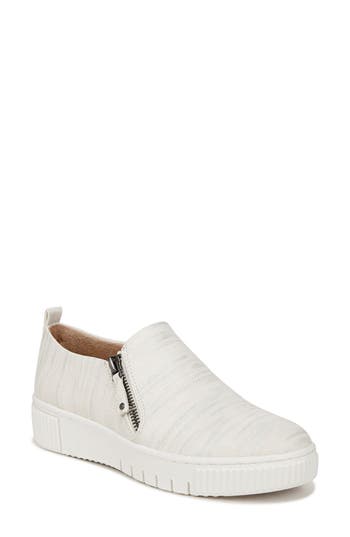 Shop Soul Naturalizer Turner Perforated Platform Sneaker In White Metallic Faux Leather