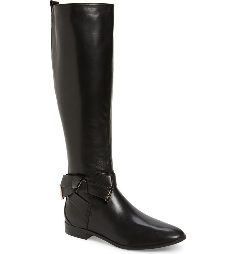 Ted Baker London Sintial Knotted Strap Knee High Boot (Women) | Nordstrom