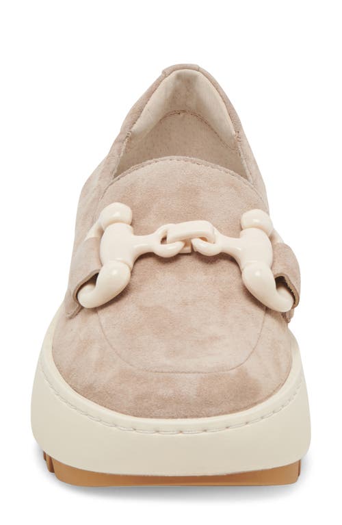 Shop Dolce Vita Andres Platform Bit Loafer In Taupe Suede