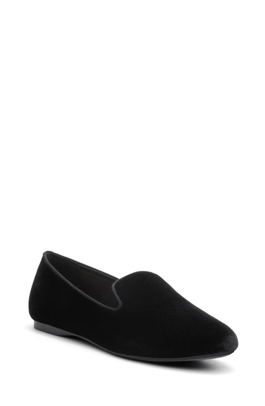 Shop Birdies Starling Velvet Flat In Black Velvet