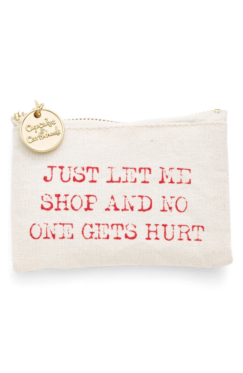 Two's Company 'Just Let Me Shop and No One Gets Hurt' Coin Purse ...