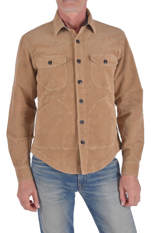 HIROSHI KATO The Anvil Cotton Corduroy Shirt Jacket Khaki at Nordstrom,