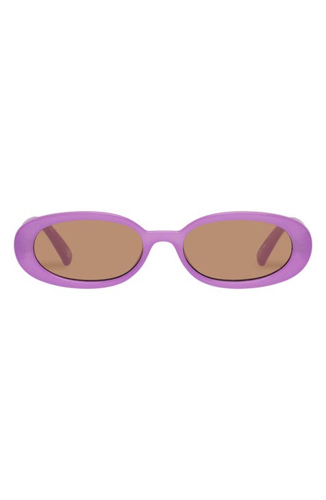 Le Specs Fire Starter Polarized Round Sunglasses