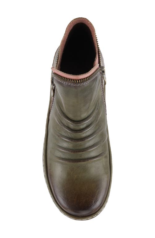 L'artiste By Spring Step Chesapeake Bootie In Olive Green