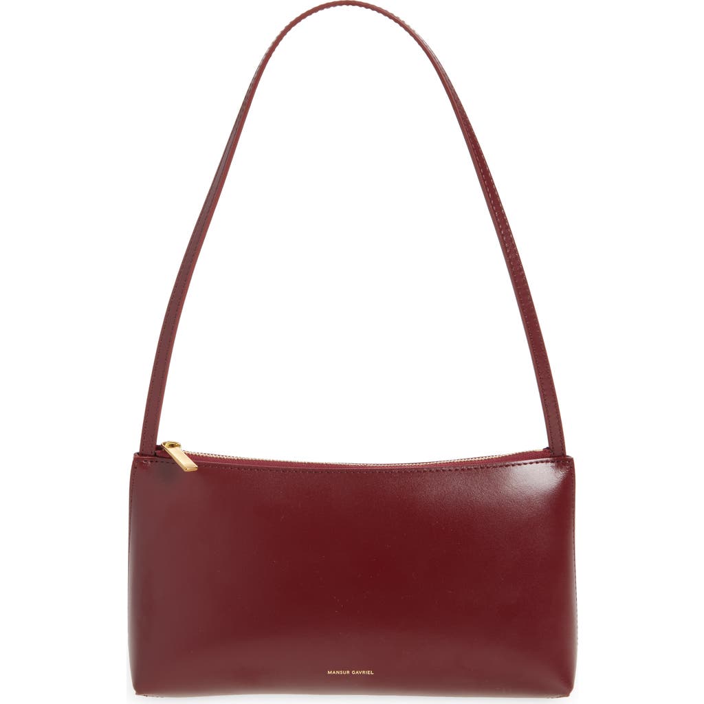 Mansur Gavriel Gaia Leather Shoulder Bag In Claret