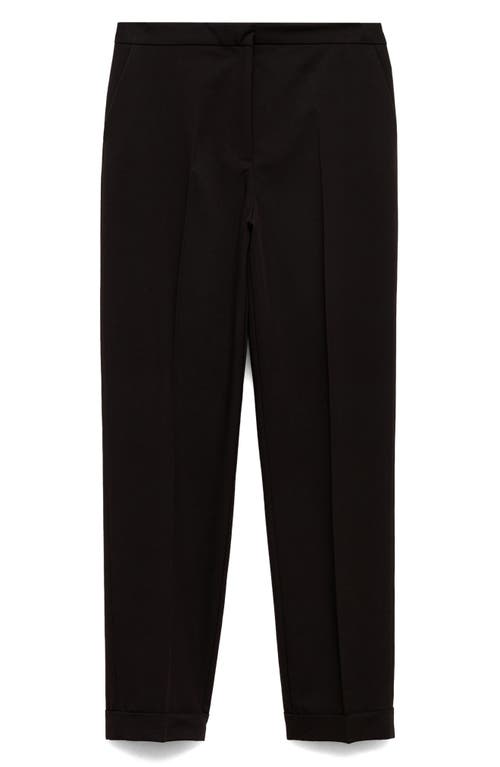 Shop Mango Straight Leg Suit Pants In Black