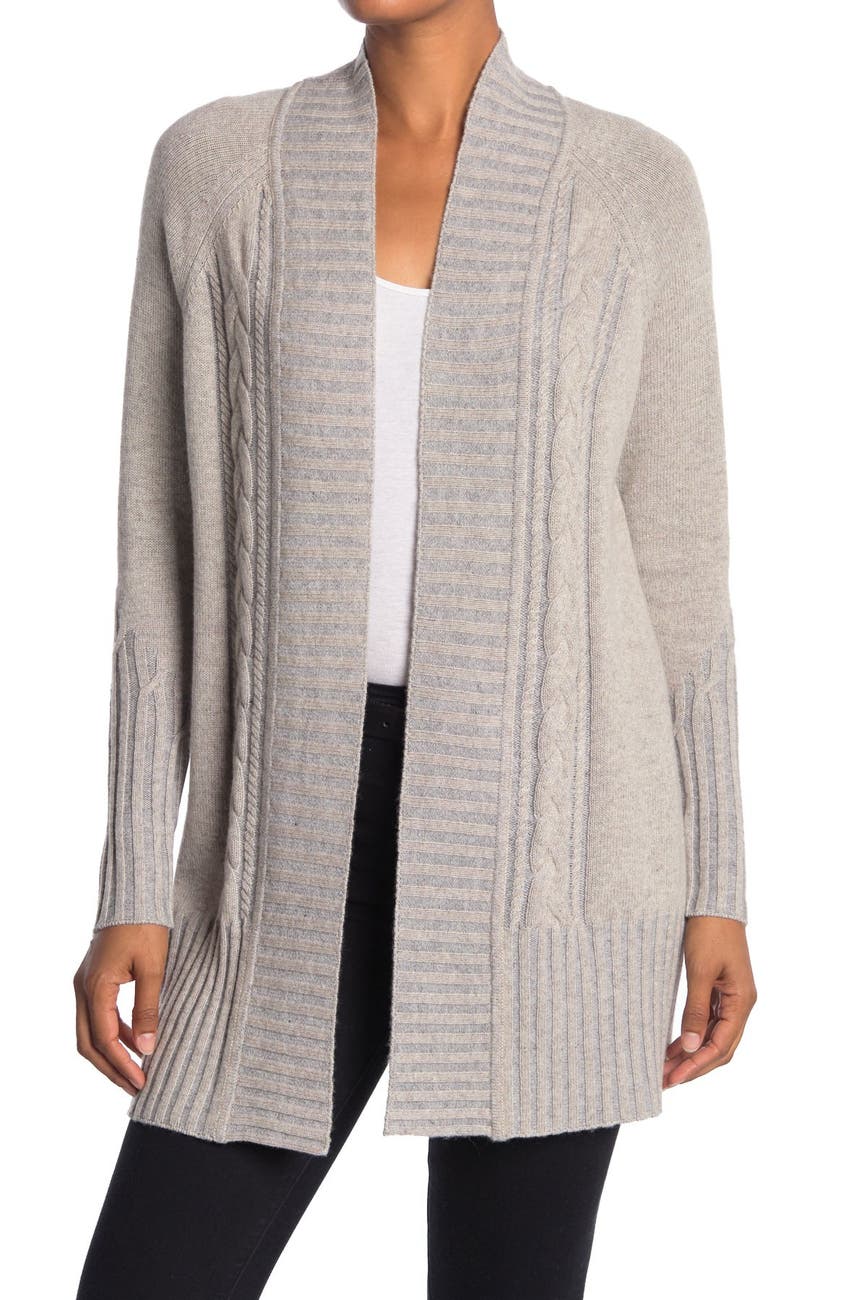 Kinross | Cable Knit Cashmere Open Cardigan | Nordstrom Rack