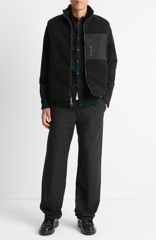 Vince Fleece Vest In Black