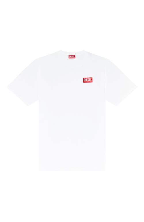 Shop Diesel ® T-boxt-lab Oversize Logo Patch T-shirt In White