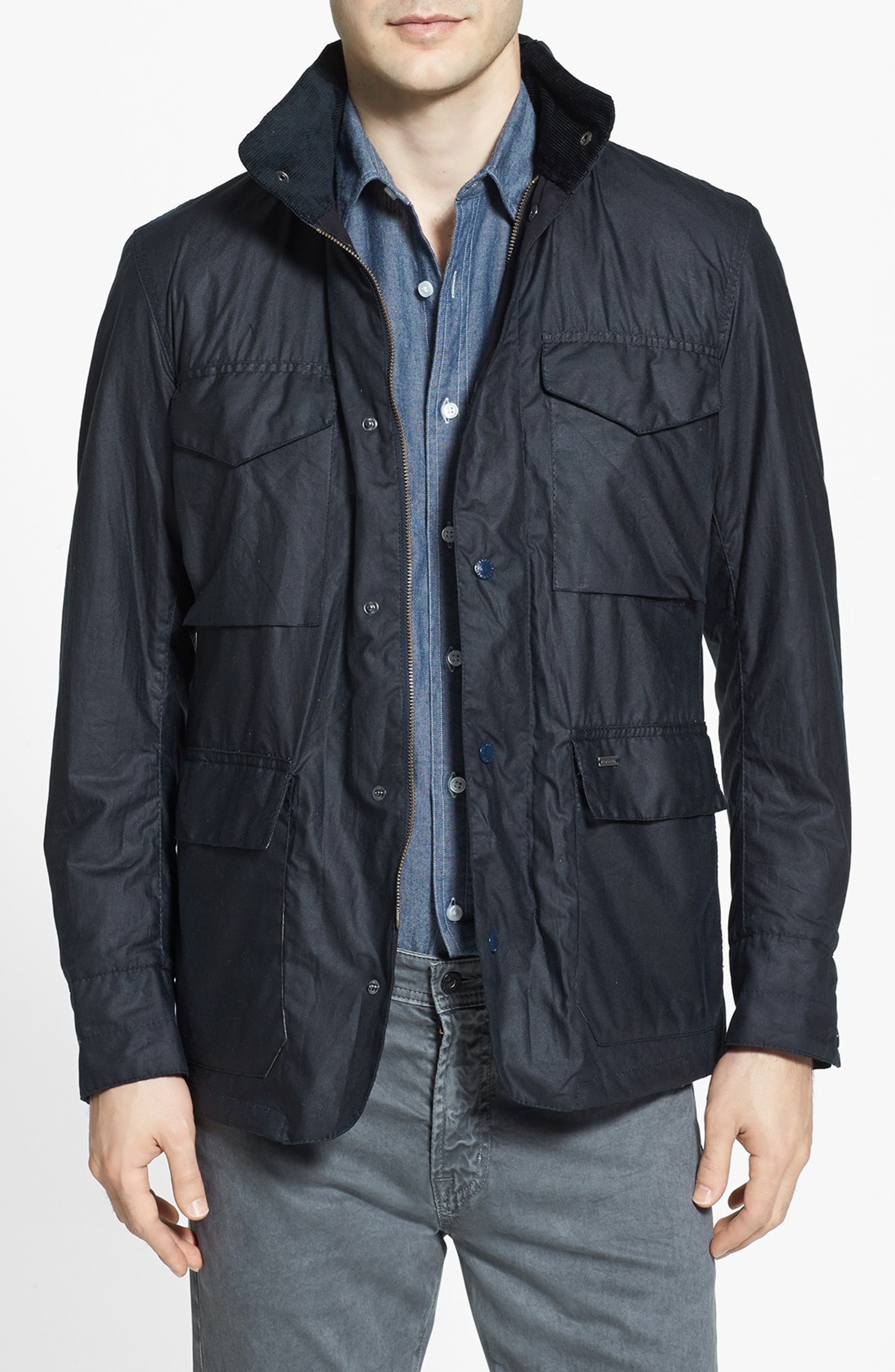 Barbour 'Sapper' Tailored Fit Weatherproof Waxed Jacket | Nordstrom