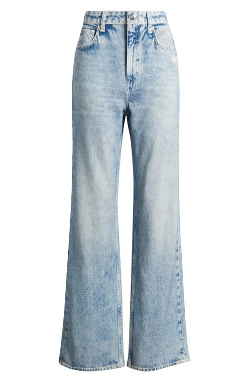 Shop Rag & Bone Miramar Shea Relaxed Straight Cotton Terry Sweatpant Jeans In Riverly