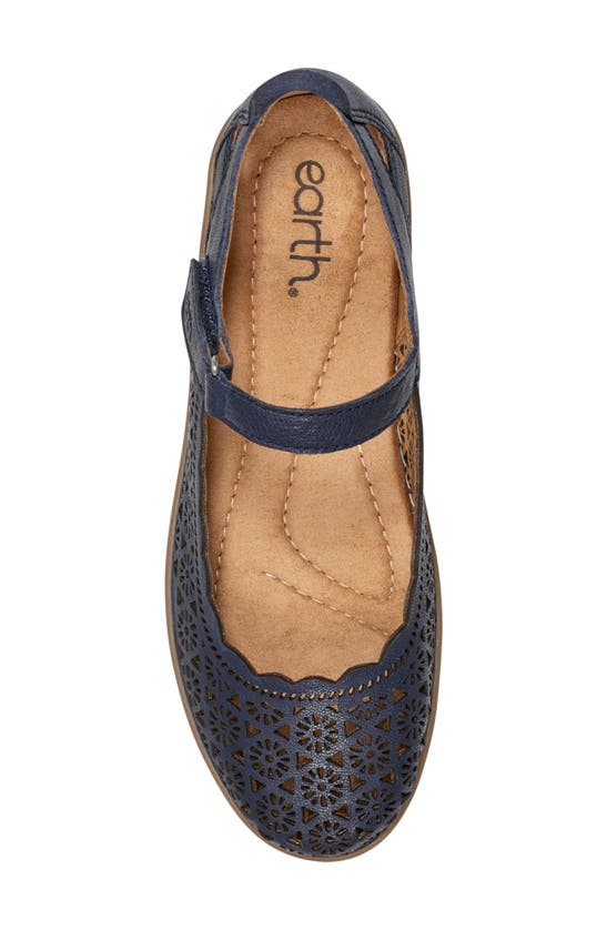 Shop Earth Lady Mary Jane Flat In Dark Blue