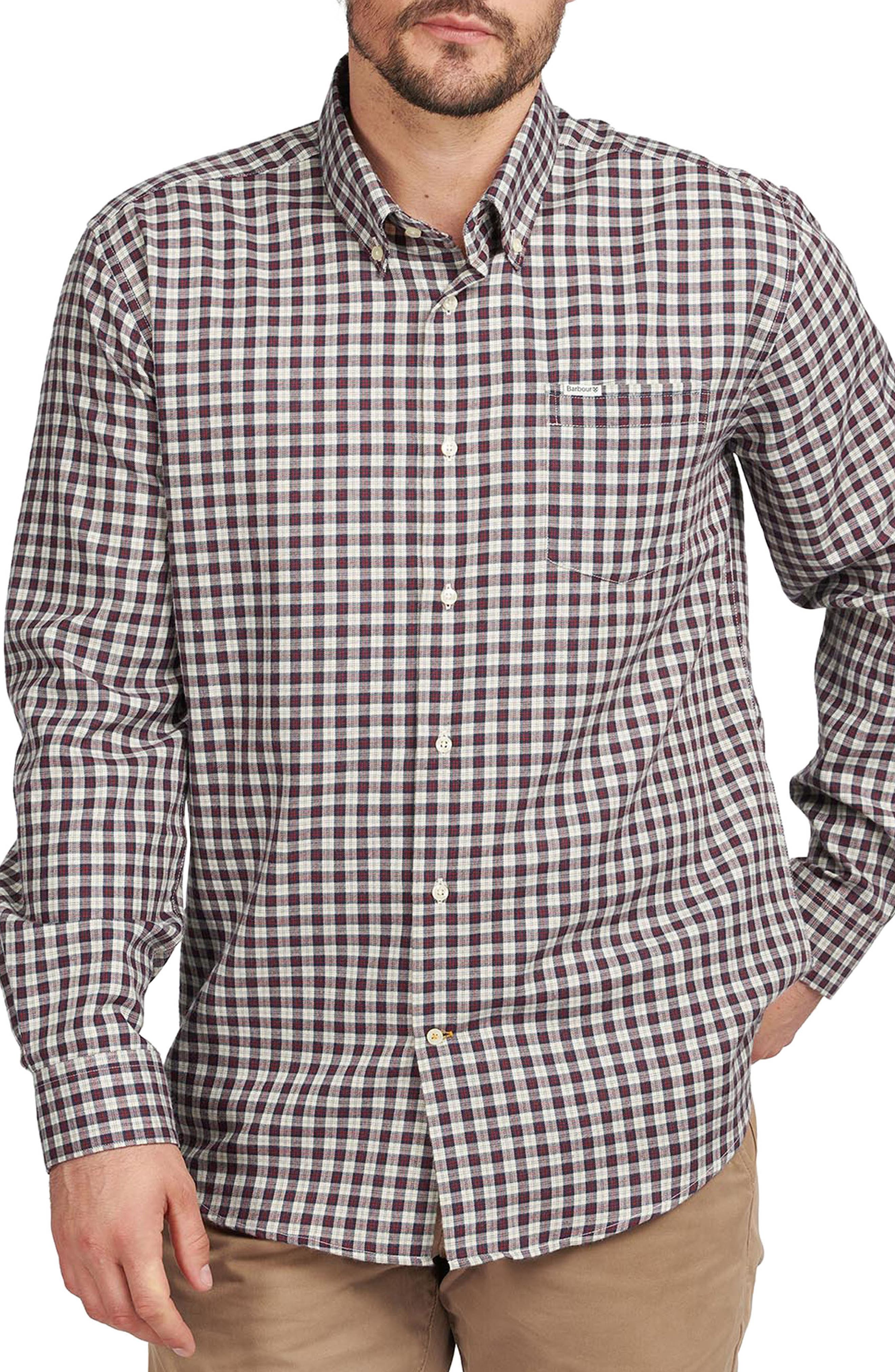 mens barbour flannel shirt