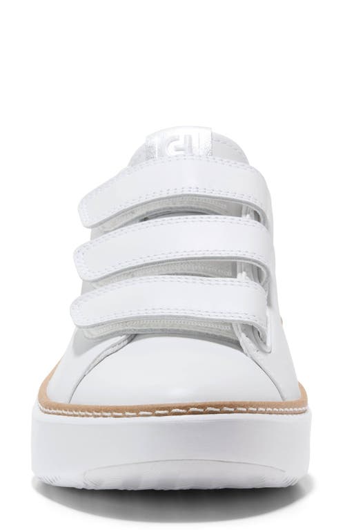 Shop Cole Haan Grandpro Topspin Strap Sneaker In Optic White