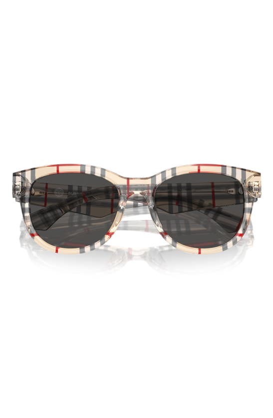 Shop Burberry 54mm Round Sunglasses In Rubber Gunmetal