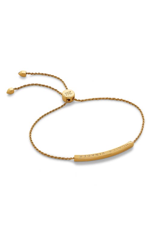 Monica Vinader Linear Mini Friendship Chain Bracelet In 18ct Gold Vermeil/ster Silver