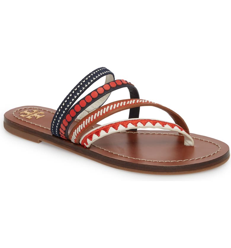 Tory Burch Patos Embroidered Thong Sandal (Women) | Nordstrom