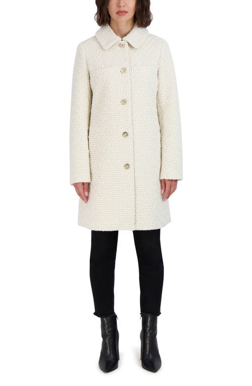 Laundry By Shelli Segal Chunky Knit Coat In Cream