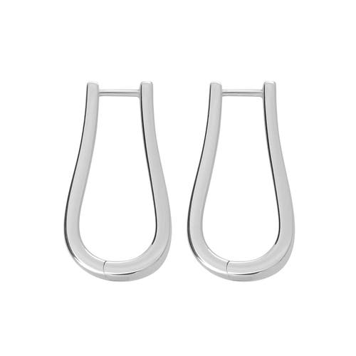 Lucy Quartermaine Petal Hoops Large In Sterling Silver