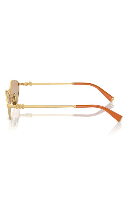 Miu Miu 56mm Irregular Sunglasses In Silver Mirror