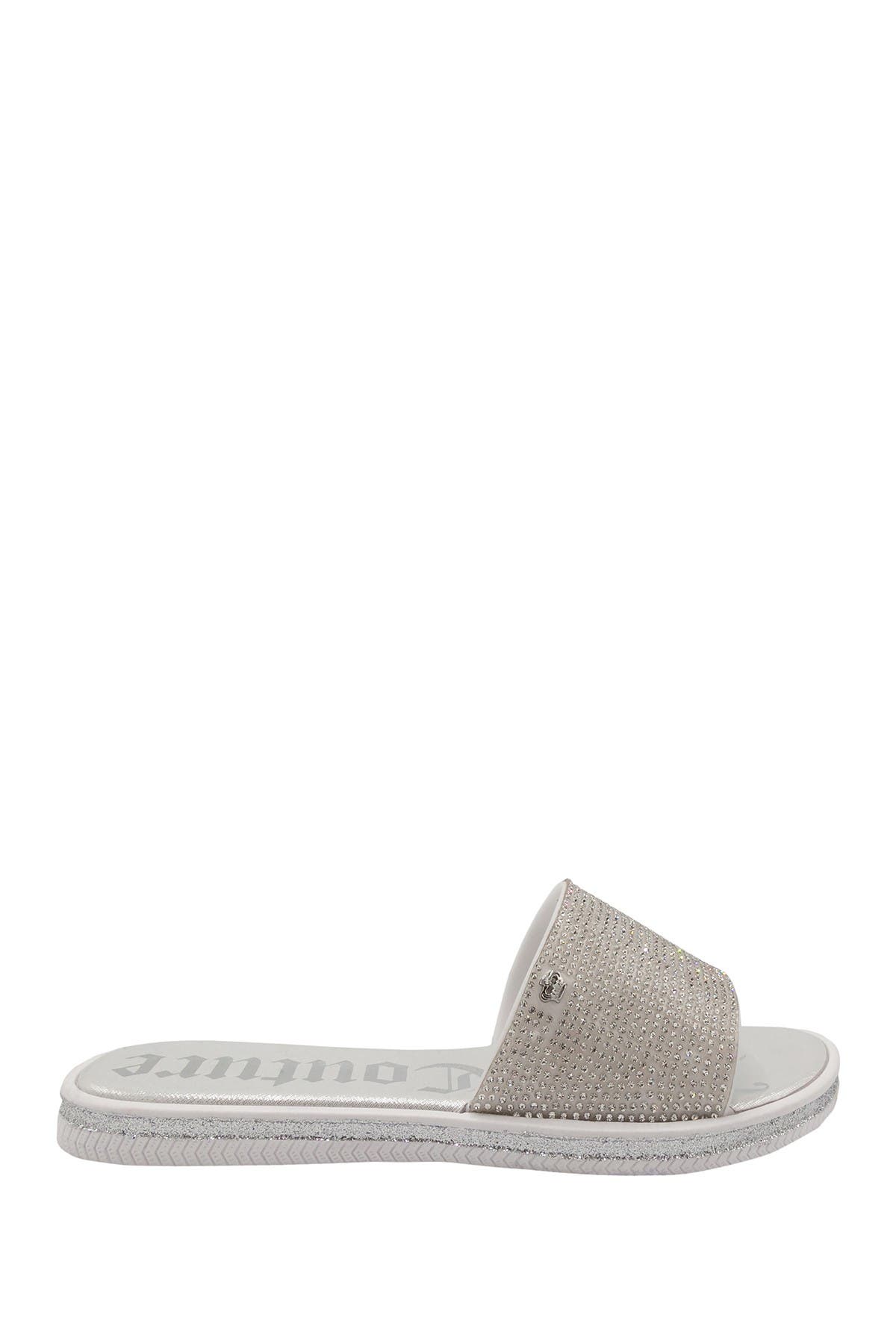 Juicy Couture Yippy Slide Sandal In Grey