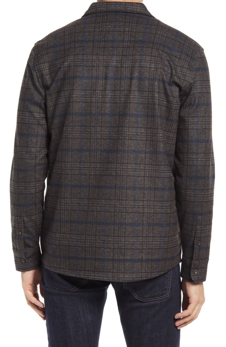 Johnston & Murphy Plaid Knit Shirt Jacket, Alternate, color, 