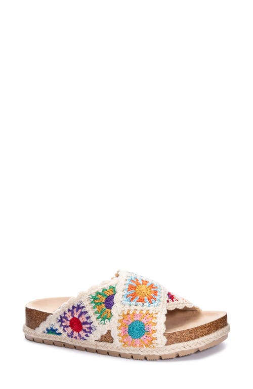 Tacoma Crochet Slide Sandal in Natural