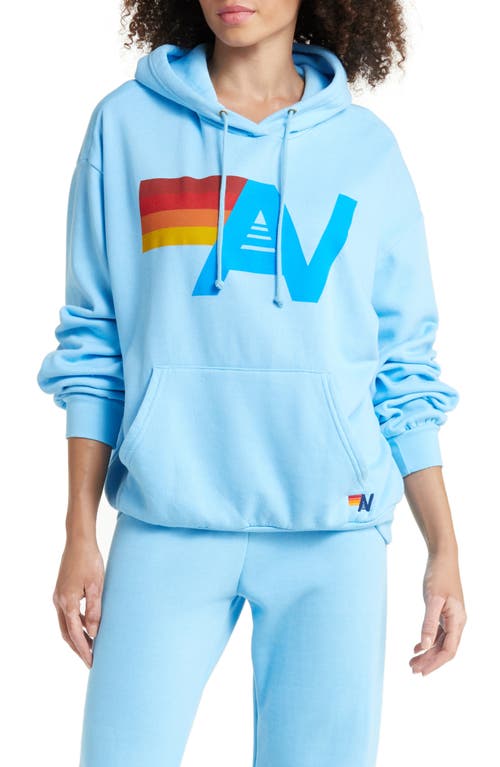 Aviator Nation Relaxed Fit Logo Hoodie in Sky