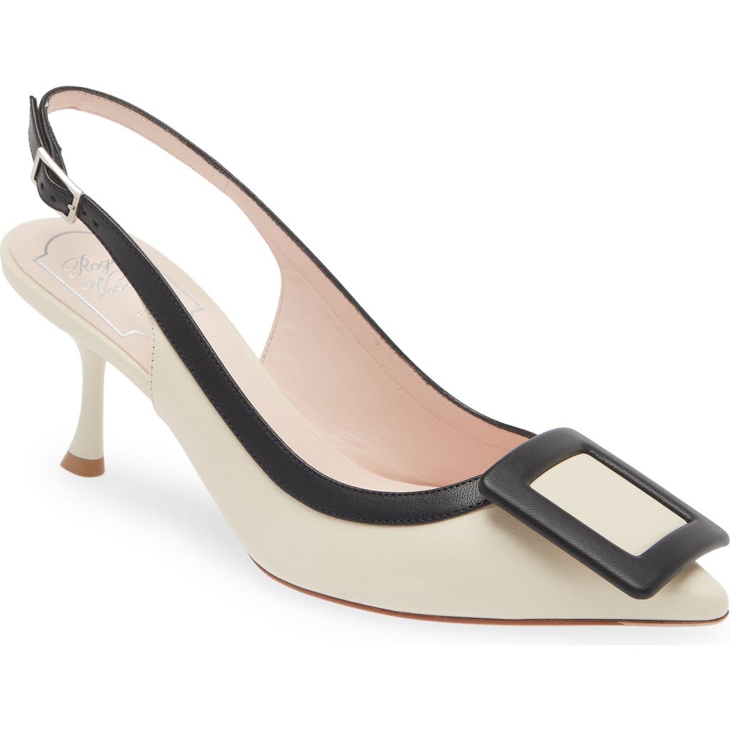 Roger Vivier Viv In Ivory/black