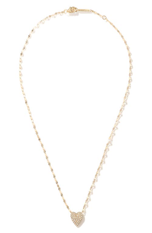 Lana Small Diamond Heart Pendant Necklace in Yellow Gold at Nordstrom, Size 16