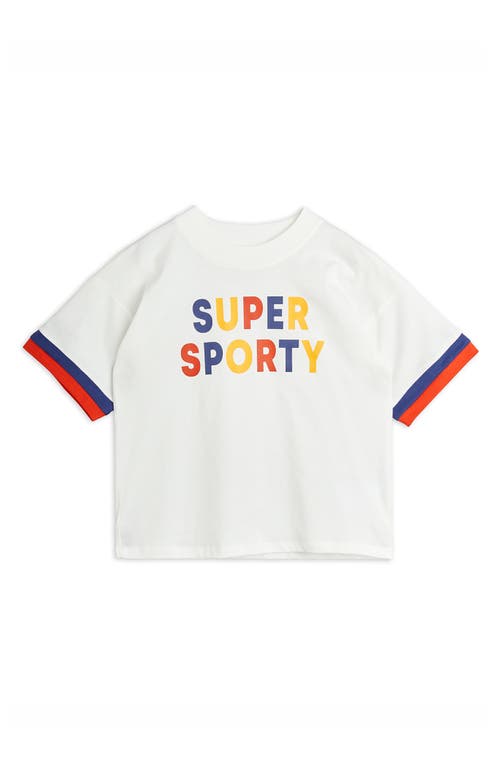 Mini Rodini Kids' Super Sporty Organic Cotton Graphic T-Shirt Off White at Nordstrom,