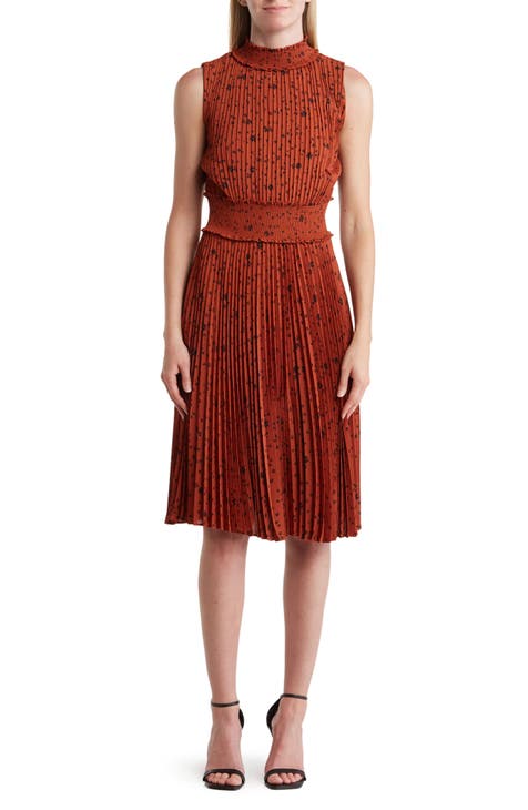 NANETTE NANETTE LEPORE Smocked Sleeveless Midi Dress