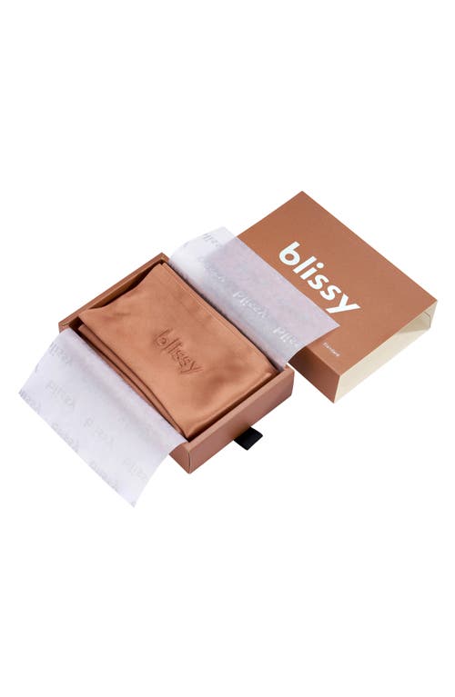 Blissy Mulberry Silk Pillowcase In Cinnamon
