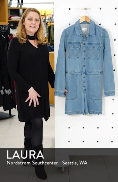 wrangler denim romper