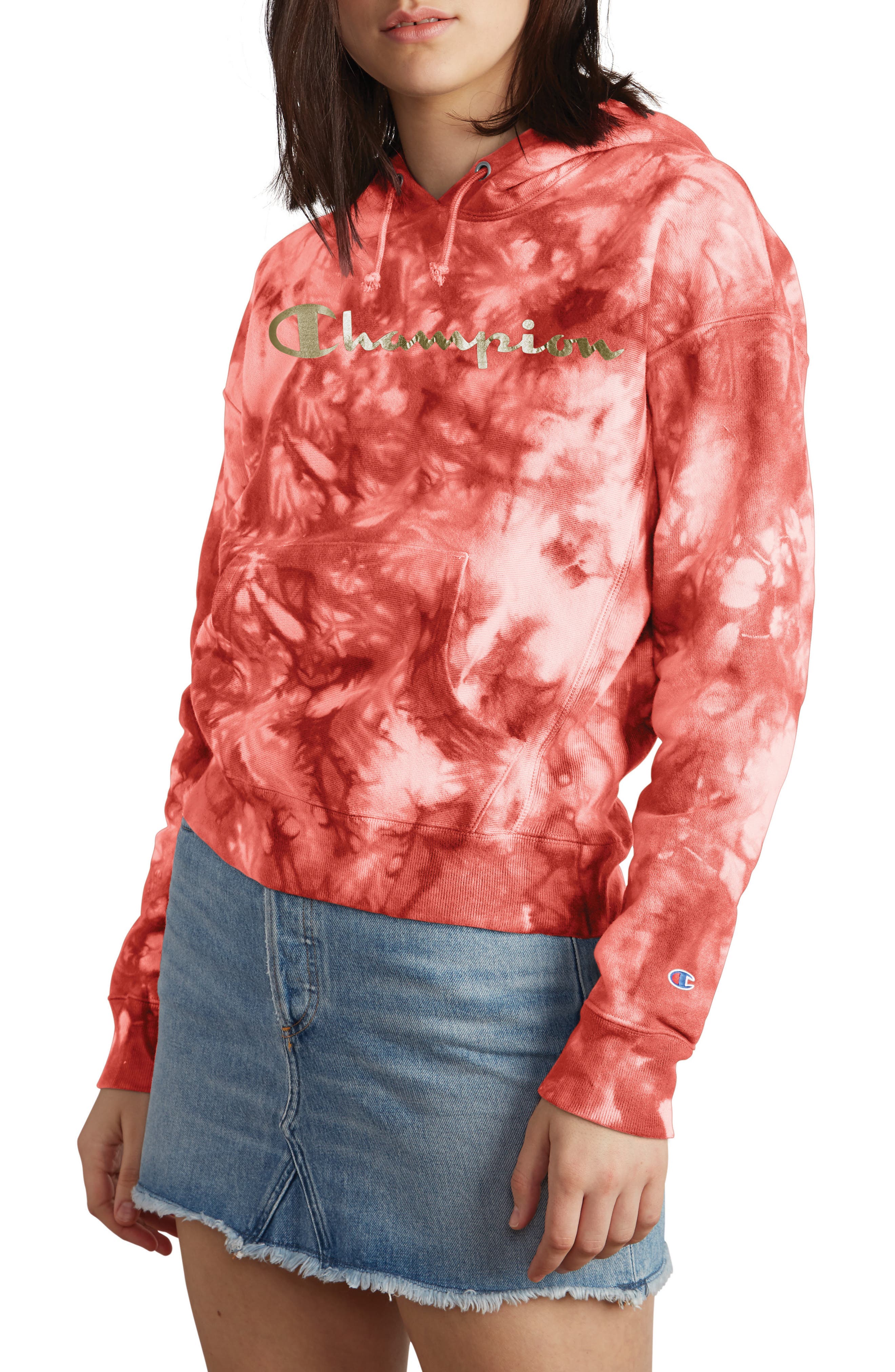 champion scrunch dye hoodie