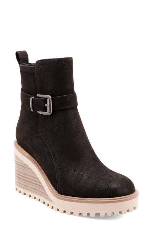 Mia Cleste Wedge Bootie In Black