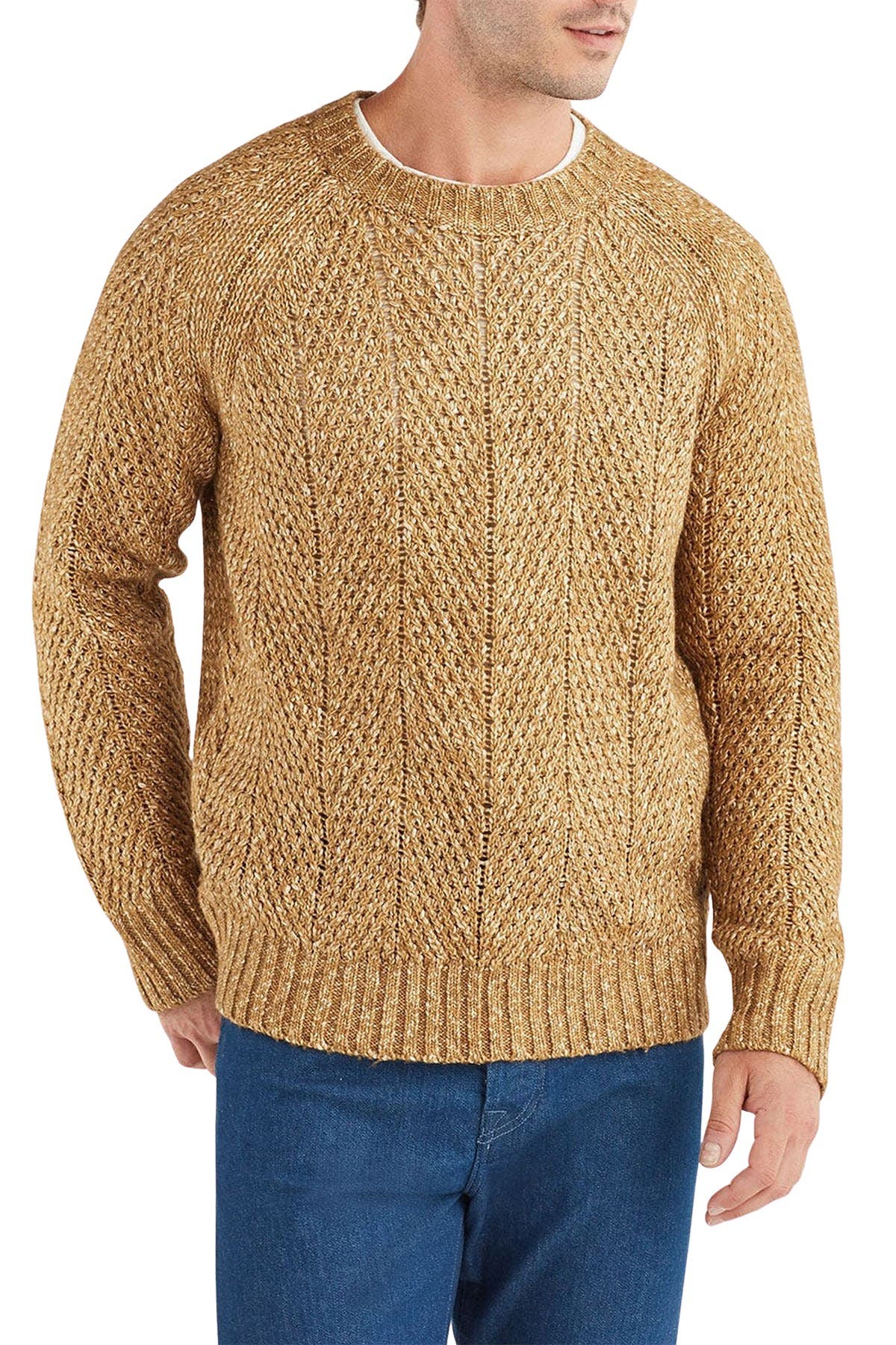 marled crew neck sweater