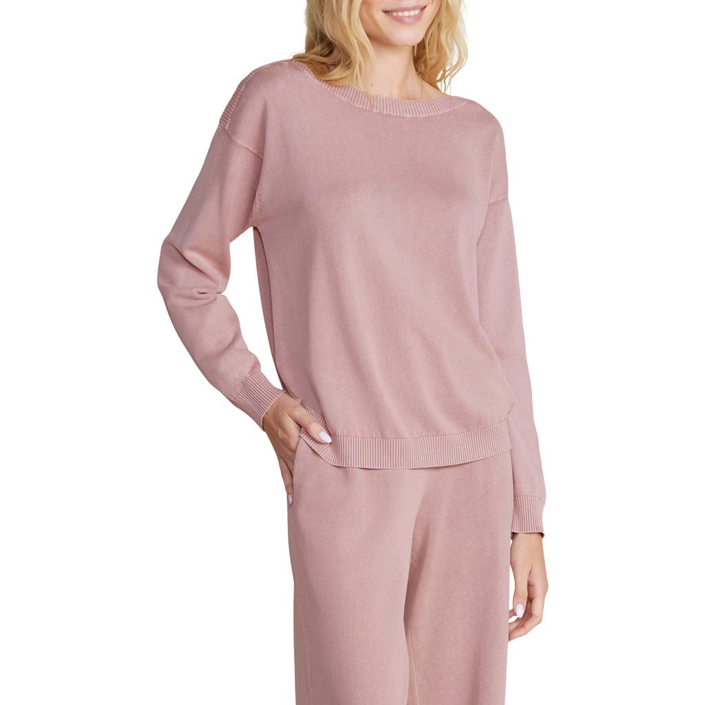 Barefoot Dreams Sunbleached Boat Neck Top In Teaberry