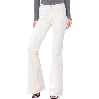 Paige Genevieve Flare Velvet Pants, Ivory