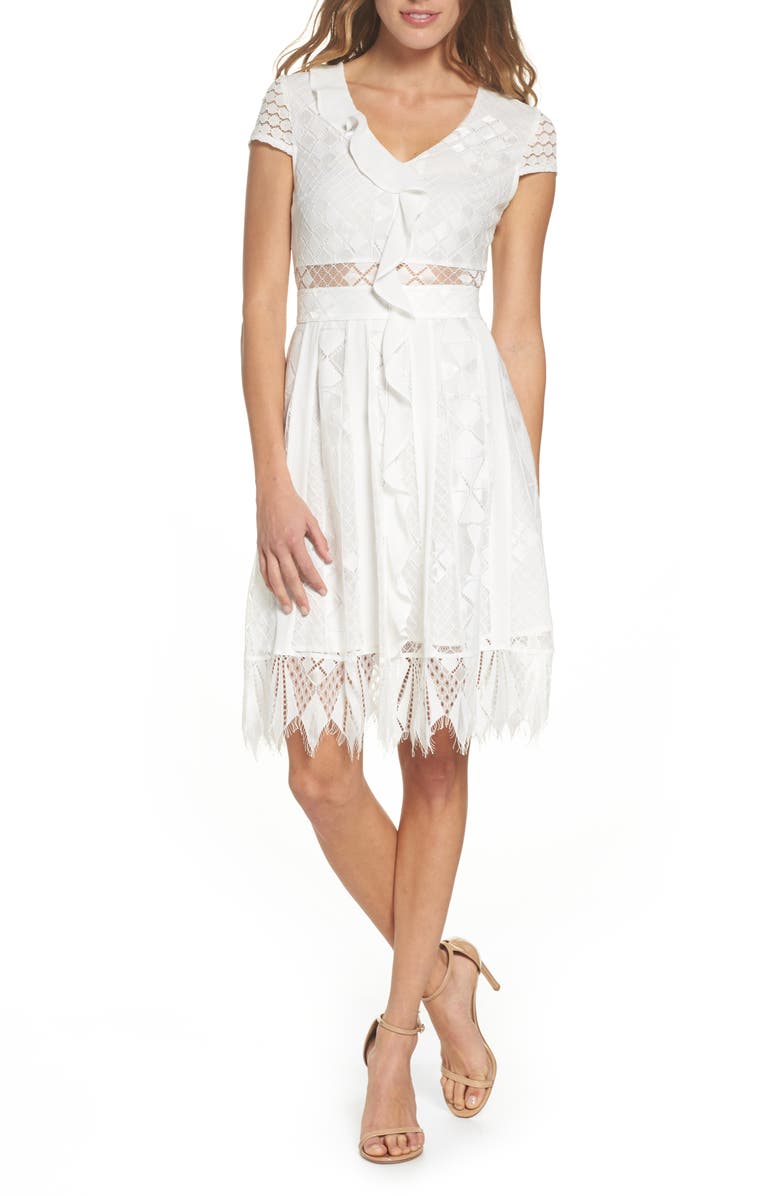 Foxiedox Florence Geo Lace Fit & Flare Dress | Nordstrom
