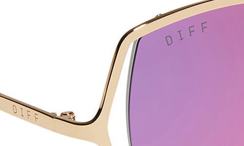 Shop Diff Donna Iii 53mm Mirrored Square Sunglasses In Pink Rush Mirror