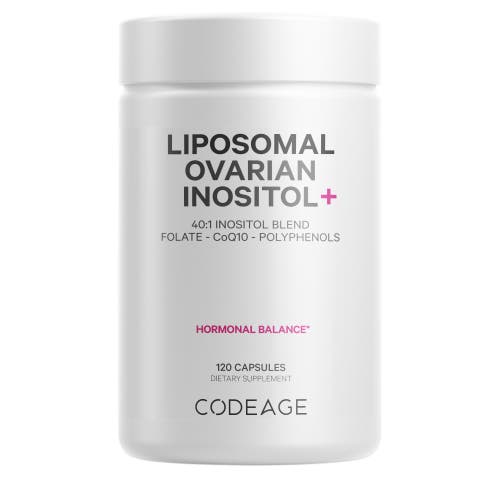 Codeage Liposomal Ovarian Inositol + Supplement, Folate & CoQ10 Phytosome, Hormonal Balance, 120 ct in White at Nordstrom